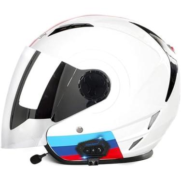 Imagem de Capacete De Motocicleta Bluetooth Capacete De Motocicleta De Rosto Aberto Equitação Motocross Racing Capacete De Motobike, CC15, L/59-60cm