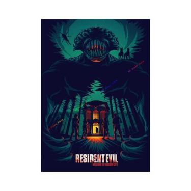 Imagem de Pôster De Filme God of War Resident Evil Regenerates Em Tela Para Deco
