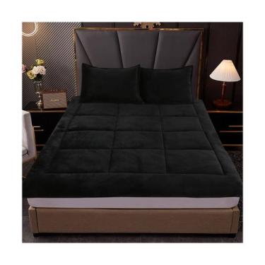 Imagem de Capa de colchão acolchoada com Sherpa para o inverno King Size - Light