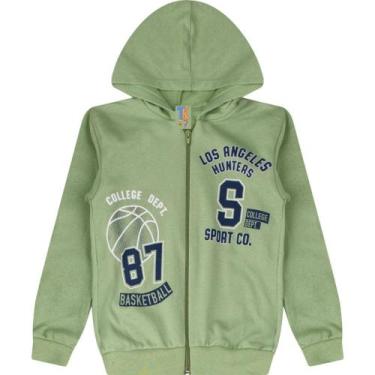 Imagem de Jaqueta Masculina com Capuz Moletom Roupa Menino Juvenil Inverno Zíper