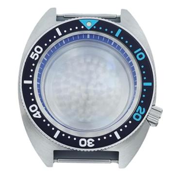 Imagem de FEIYASHI Caixa de relógio moderna de aço inoxidável de 41 mm vidro de safira para movimento NH35 NH34 NH36 peças de relógio modificadas Abalone Skx (para movimento NH35 34 36 38 + anel capítulo azul 6