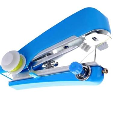 Imagem de Máquina de costura portátil azul, máquinas de costura portátil mini máquina de costura manual ferramenta de costura prática mini máquina de esgoto máquina de costura manual máquinas de costura, artes