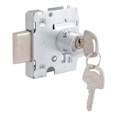 Imagem de 2X Fechadura Porta De Vidro Blindex Lingueta Cilindro Redond