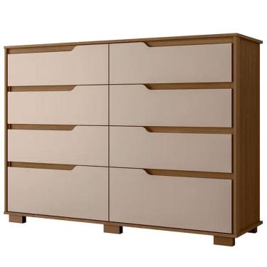 Imagem de Cômoda Georgia  8 Gavetas MDP Corrediças Telescópicas Moval