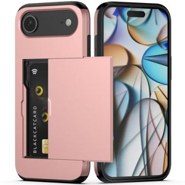 Imagem de Nvollnoe Capa para celular compatível com iPhone Air com suporte de cartão de camada dupla resistente à prova de choque com compartimento oculto para cartão fina para mulheres e homens 6,5 polegadas