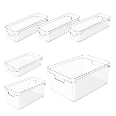 Imagem de Kit 6 Und Organizador Clear Para Armários, Dispensa, Cozinha - OU