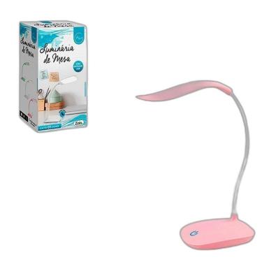 Imagem de Luminária De Mesa Portatil Recarregavel Rosa 38Cm