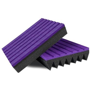 Imagem de TroyStudio Almofadas de isolamento de alto-falante, pacote com 2 subwoofer para par de monitores de estúdio de 12.7 cm-13.2 cm, tapete de elevação de feltro de espuma acústica espessa, pés de