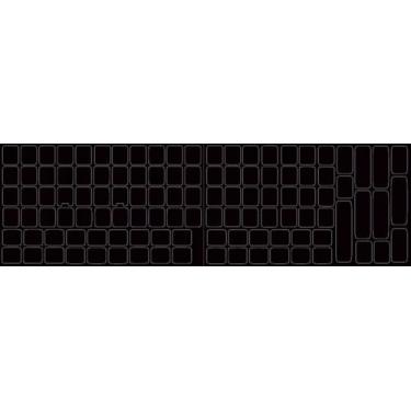 Imagem de Adesivos de teclado pretos em branco com atalho adesivo autoadesivo