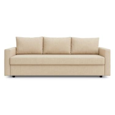 Imagem de XXT Friheten Capa de substituição para sofá de 3 lugares IKEA Friheten capa de sofá cama apenas capa de sofá Friheten (bege diário)