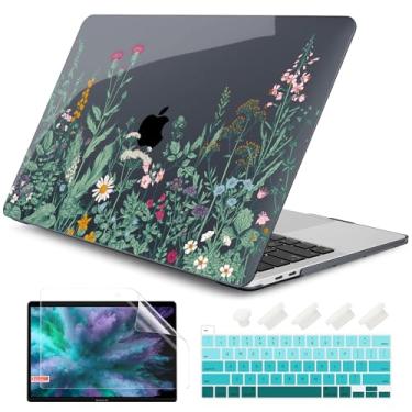 Imagem de DONGKE Compatível com MacBook Pro 13 polegadas 2024 2023-2020 versão A2338 M2/M1 A2251 A2289 com tela retina e Touch ID, capa rígida de plástico, capa de teclado e película de tela - Beautiful