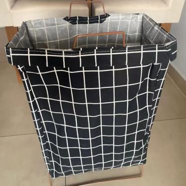 Imagem de Cesto de Roupa e Brinquedos Dobrável Organizador com Suporte