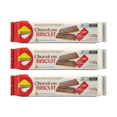 Imagem de Biscoito Chocolow Biscuit Diet Zero Lactose Lowçucar - 3 Unidades 60g