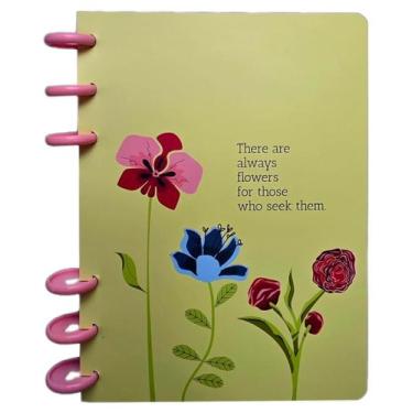 Imagem de Caderno Inteligente Pequeno Disco A5 Floral - Culturama