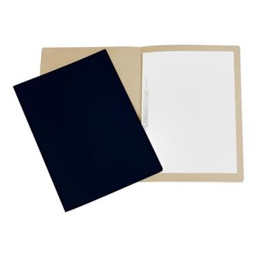 Imagem de Kit com 10 Pasta de Papelão Com Grampo 34cm x 23cm Preto - Frama