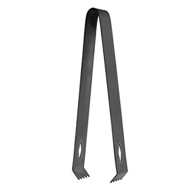 Imagem de Ailgely Aço Inoxidável Pinça de Gelo, Coquetel de Alimentos Tong para Bar, Cubo de Açúcar Com Design Seguro e Delicado, Fino Gelo para um Espaço Estreito (Black Bating)