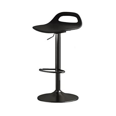 Imagem de GRFIT Cadeira de bar cadeira de altura ajustável (58-78 cm) cadeira de bar frente mesa moderna simples banco alto cadeira de jantar alavanca cadeira ajustável bancos de bar (cor: preto)