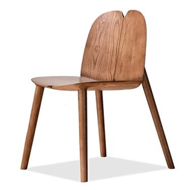 Imagem de Cadeira de jantar cadeiras de jantar de madeira maciça ergonomia cadeira de cozinha encosto simples cadeira lateral estilo nórdico sala de estar cadeiras de sala de jantar luxo