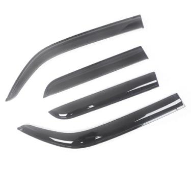 Imagem de GRJQRKHZ Defletor de janela lateral do carro para A&UDI Q3 8u 2013-2016 Weathershied viseira de porta vento sol proteção chuva janela lateral defletores de vento