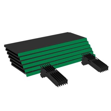 Imagem de Kit 6 Bandejas Gondola Ponta FIT 40 Preto 6X 30x78 Pe Verde
