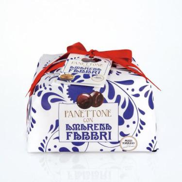 Imagem de Panetone Amarena Fabbri Cerejas Silvestres 1 kg Italiano Premium Luxo 