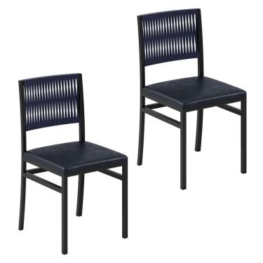 Imagem de Conjunto 2 Cadeiras para Sala de Jantar Barcelona Azul