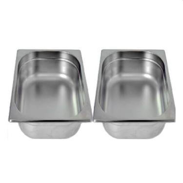 Imagem de Kit de 2 Cubas Gastronômicas Sem Tampa Inox 1/2 150mm - Zepper