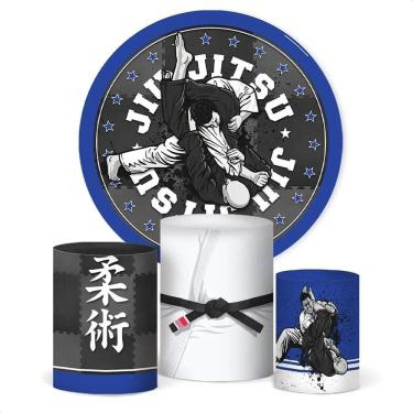 Imagem de Painel De Festa E Capa Cilindro Decoração Sublimado Jiu Jits