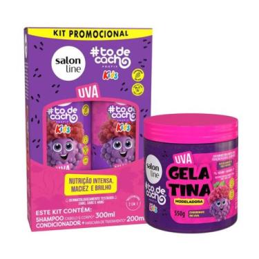 Imagem de Uva Salon Line Kit com Shampoo, Condicionador e Gelatina, Rotina Capil