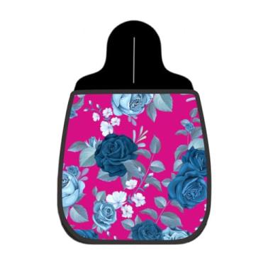 Imagem de Lixeira De Carro Organizador Lixinhocar Rosas Azuis E Turquesa Pink