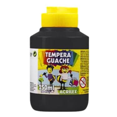 Imagem de Tinta Tempera Guache Preto 250ml - Acrilex