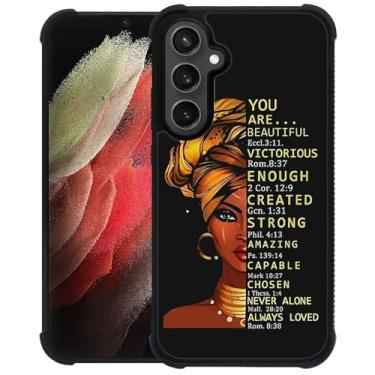 Imagem de DAIZAG Capa para Samsung Galaxy S23 FE, amortecedores de quatro cantos, antiderrapante, capa protetora com absorção de choque para meninas e meninos - meninas negras no hijab