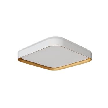 Imagem de Plafon Toronto Quad 30Cm 24W Branco C/Dourado (Ref:1461)