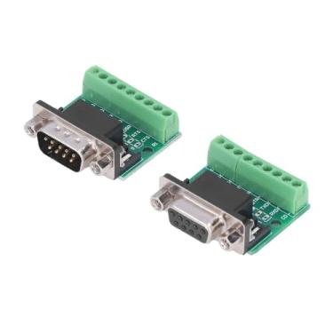 Imagem de Chiffonade Adaptador conector DB9 macho fêmea de 9 pinos com terminal de parafuso placa de conversão de alta confiabilidade para componente eletrônico RS232 RS485