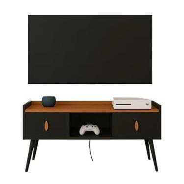 Imagem de RACK BANCADA COM PORTAS 0,90 VEGAS 1.10 COPA TVs 42Polegas Sala Quarto 90 * 27 * 51cm(Vegas 0,90 Preto/cina)