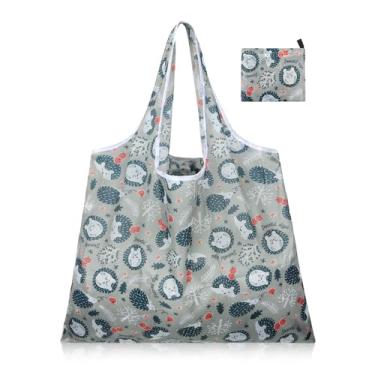 Imagem de Sacolas de compras reutilizáveis de poliéster dobrável, lindas sacolas de compras reutilizáveis para mulheres, grandes, resistentes, laváveis na máquina, Xc-130, Large