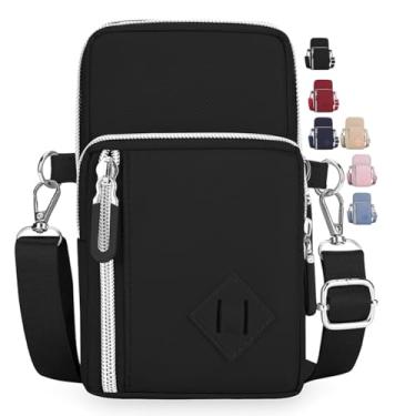 Imagem de Bolsas transversais pequenas para mulheres, mini bolsas de celular carteiras de pulso bolsa de ombro bolsa de braço bolsa de viagem para mulheres e homens, C - preto, Medium, Bolsa transversal pequena