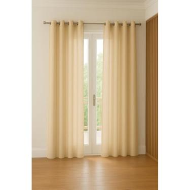 Imagem de Cortina Oxford Premium Para Sala E Quarto(PALHA,2.20mt LARGURA x 1.40mt ALTURA)
