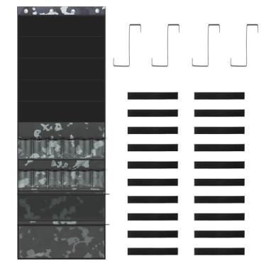 Imagem de KHZSPP Armazenamento de brinquedos para pendurar, organizador sobre a porta para armas de brinquedo, cabide de porta de armazenamento de brinquedos com bolsos e compartimentos para lançadores de