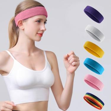 Imagem de Generic Faixa de cabeça unissex de secagem rápida, macia, elástica para estilo de vida ativo, design confortável e respirável, ideal para esportes, ioga e uso diário