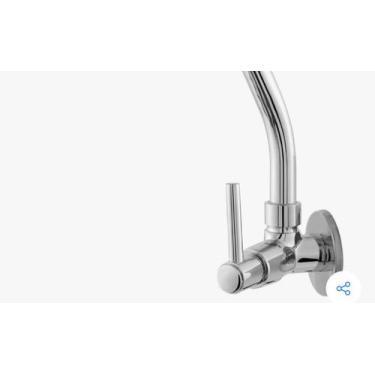 Imagem de Torneira parede bica móvel cromada 58 metal c34 14 de volta - Novamont