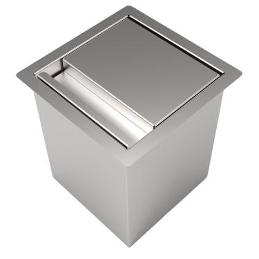 Imagem de Lixeira de Embutir Quadrada Saro Inox 4 Litros  de Bancada CLL