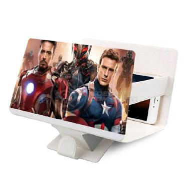 Imagem de Lupa Ampliadora Tela De Celular Portátil Dobrável Branca