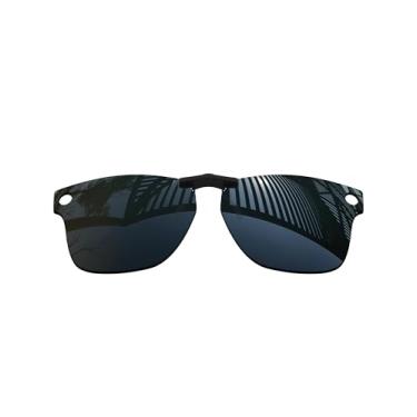 Imagem de MYCOURAG Lentes polarizadas com proteção UV para óculos de sol Ray-Ban Meta Wayfarer RW4008-53-22, armação preta lisa polarizada