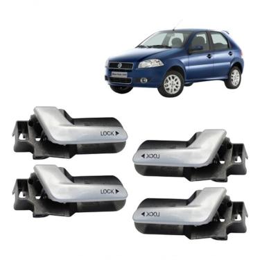 Imagem de Kit 4 Gatilho Interno Da Maçaneta Palio 2008 2009 2010 2011 - Un / 4 [f103]