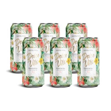 Imagem de Vinho Rose Frisante Santa Vita Moscatel Lata 269ml (6 unidades)
