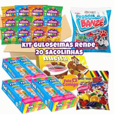 Imagem de Kit 5 Guloseimas Rende 20/30/40/60 Sacolinhas Lembrancinhas Aniversário Infantil Salgadinho Bala Fini Nucita (Rende 20 sacolinhas, Salgado)