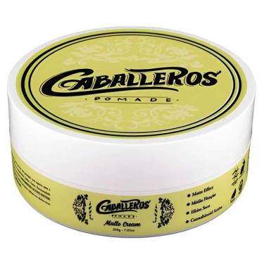 Imagem de Pomada Matte Cream 200g - Efeito Seco Média Fixação Caballeros