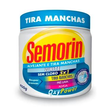 Imagem de Semorin Tira Manchas em Pó 400g Roupas Brancas Alvejante Oxy Power