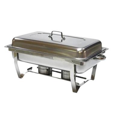 Imagem de Rechaud Retangular 11L 1 Cuba GN 1/1 Banho Maria Aço Inox - BONSUCESSO